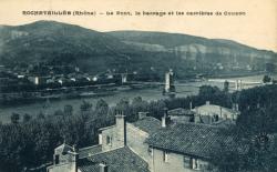 Rochetaillée (Rhône). - Le Pont, le barrage et les carrières de Couzon