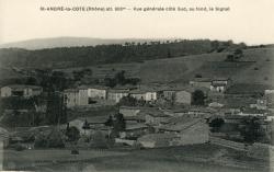 Saint-André-la-Côte (Rhône). - Vue générale côté sud, au fond, le Signal