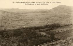 Saint-Cyr-au-Mont-d'Or (Rhône). - Vue prise du Mont-Cindre. - Le Monthoux et les trois Monts