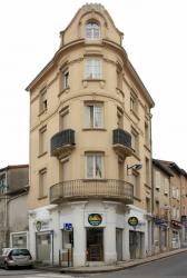 Immeuble art-nouveau, rue Lafont, Chazelles-sur-Lyon, Loire