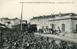 Saint-Etienne-des-Oullières (Rhône). - La Gare du C.F.B.