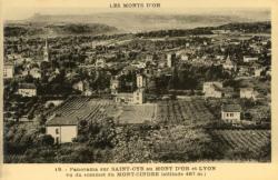 Les Monts d'Or. - Panorama sur Saint-Cyr au Mont d'Or et Lyon