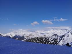 Station de ski Arêches-Beaufort, vue sur le Mont-Blanc, Savoie
