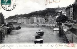 Lyon. - La Saône et le Quai Saint-Vincent