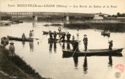 Belleville-sur-Saône (Rhône). - Les bords de Saône et le pont