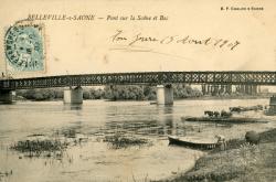 Belleville-sur-Saône (Rhône). - Pont sur la Saône et Bac