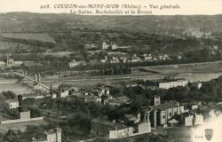 Couzon-au-Mont-d'Or (Rhône). - Vue générale. - La Saône, Rochetaillée et la Bresse