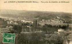 Couzon-au-Mont-d'Or (Rhône). - Vue prise du Cimetière de Saint-Romain