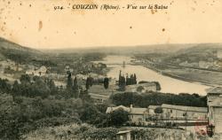 Couzon (Rhône). - Vue sur la Saône