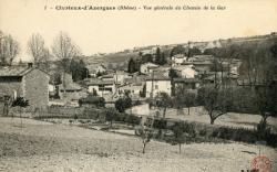 Civrieux-d'Azergues (Rhône). - Vue générale du Chemin de la Gar