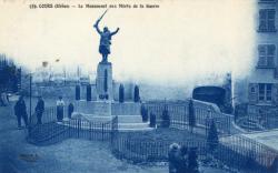 Cours (Rhône). - Le Monument aux Morts de la Guerre
