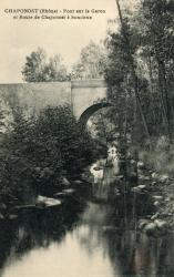 Chaponost (Rhône). - Pont sur le Garon et route de Chaponost à Soucieux