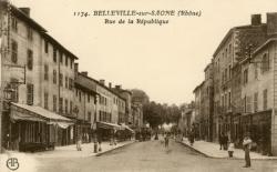 Belleville-sur-Saône (Rhône). - Rue de la République