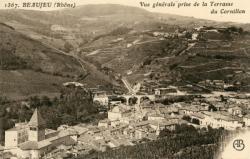 Beaujeu (Rhône). - Vue générale prise de la terrasse du Cornillon