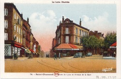 Saint-Chamond (Loire). - Route de Lyon et avenue de la Gare