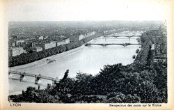 Lyon. - Perspective des ponts sur le Rhône