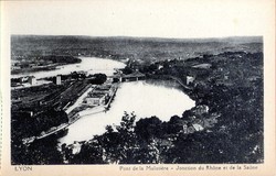 Lyon. - Pont de la Mulatière. - Jonction du Rhône et de la Saône