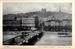 Lyon. - Pont et Galeries Lafayette. - Coteau de Fourvière