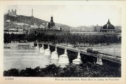 Lyon. - Pont de la Guillotière. - Hôtel-Dieu et coteau de Fourvière