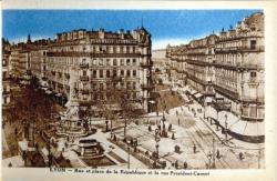 Lyon. - Rue et place de la République et la rue Président-Carnot