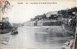 Lyon. - La Saône et le quai Pierre-Scize