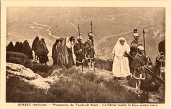 Burzet (Ardèche). - Procession du Vendredi-Saint