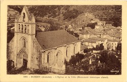 Burzet (Ardèche). - L'Eglise et la Ville