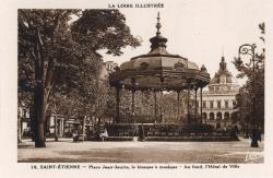 Saint-Etienne (Loire). - Place Jean-Jaurès, le Kiosque à musique