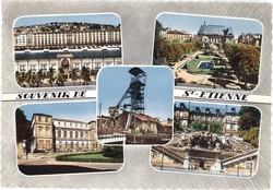 Saint-Etienne (Loire). - Cours Fauriel, Préfecture, Ecole des Beaux-Arts, Puits du Chatelue, Palais des Arts