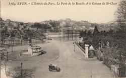 Lyon. - L'Entrée du Parc ; le Pont de la Boucle et le coteau de St-Clair
