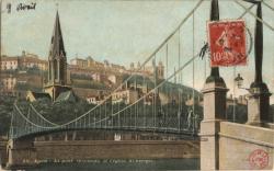 Lyon. - Le pont suspendu et l'église St-Georges