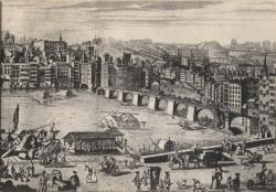 Lyon d'Autrefois. - Le Quai de la Baleine, le Pont de pierre et les Chartreux en 1780