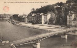 Lyon. - Pont de l'Homme de la Roche et quai Pierre-Scize
