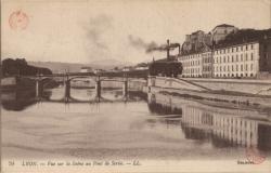 Lyon. - Vue sur la Saône au Pont de Serin