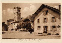 Viry (Hte-Savoie). - La Place et l'Eglise