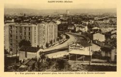 Saint-Fons (Rhône). - Vue générale. - Au premier plan, les nouvelles Cités et la Route nationale
