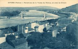 Givors (Rhône). - Panorama de la Vallée du Rhône, en aval de Givors