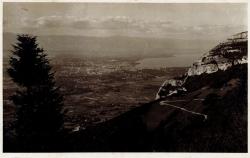 Le Salève. - Route de la Croisette et vue sur Genève