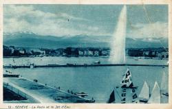 Genève. - La Rade et le Jet d'Eau