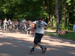 Parc de la Tête-d'Or : patineuses et patineurs