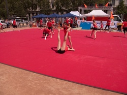 Place Bellecour : démonstration de gymnastique