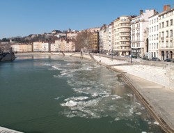La Saône sous la glace