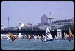 Planche à voile sur le Rhône