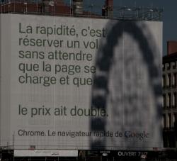 La publicité et la roue, ombres