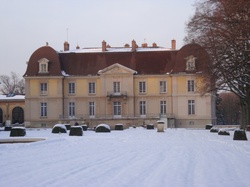 Parc de Lacroix-Laval sous la neige