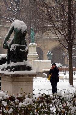 Jardin Saint-Pierre sous la neige