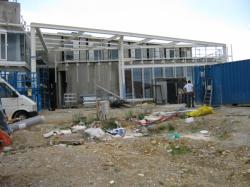 Construction de la bibliothèque de la Duchère