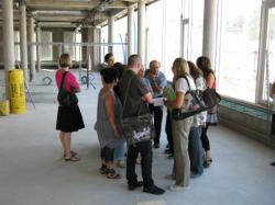 Construction de la bibliothèque de la Duchère : visite de chantier