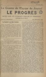 La Gazette de l'équipe du journal Le Progrès