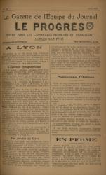 La Gazette de l'équipe du journal Le Progrès